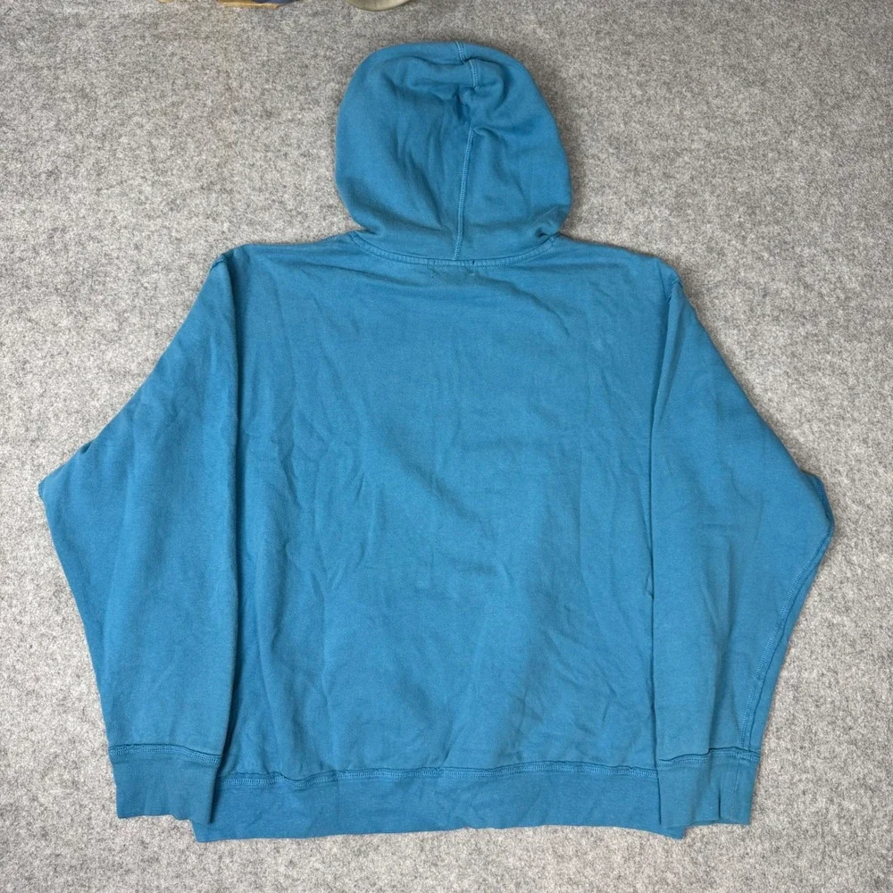 Polo Jeans Co Ralph Lauren Mens XXL Teal Blue PRL Graphic Hoodie Sweatshirt